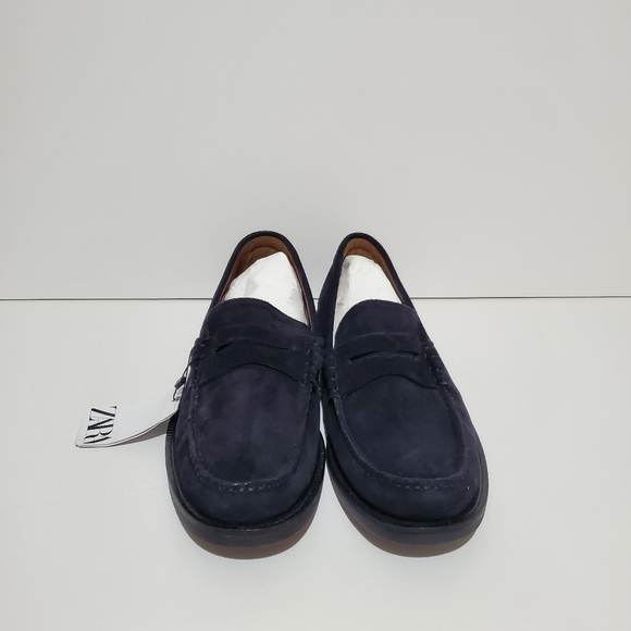 ❌️SOLD❌️ZARA SUEDE PENNY LOAFERS SIZE 10 - Picture 9 of 11